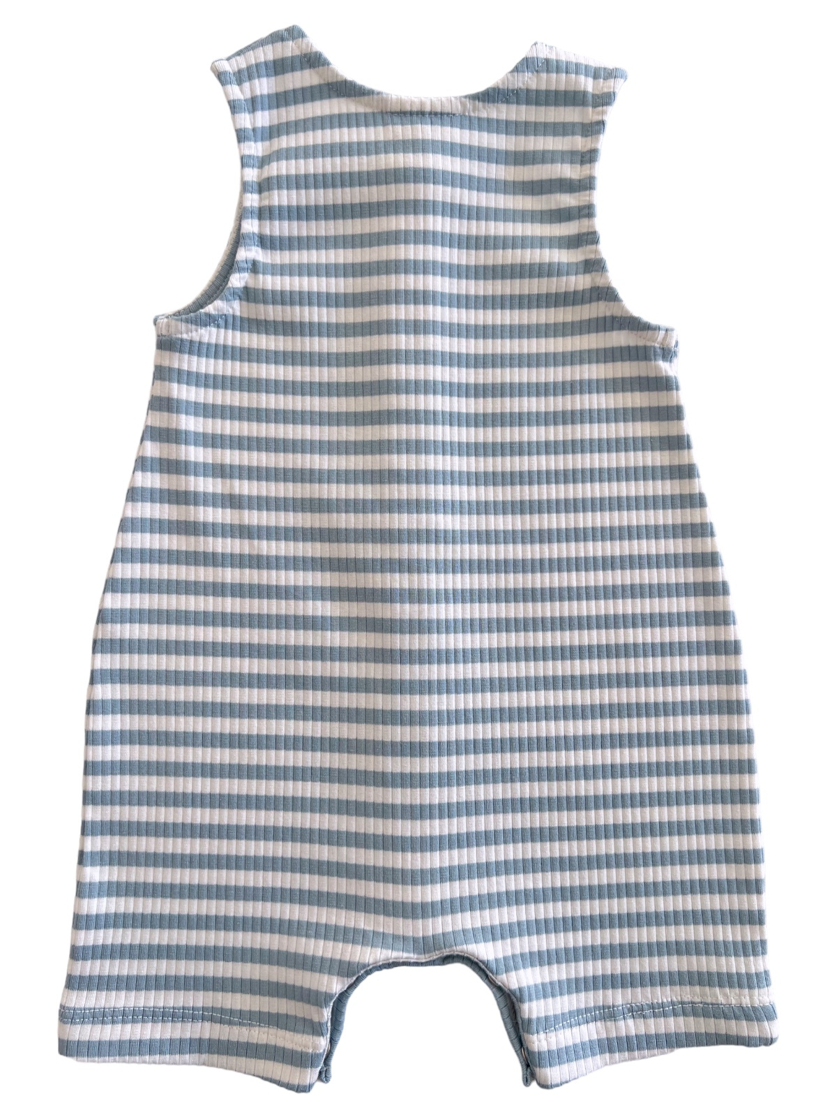 DUSTY BLUE STRIPE - ORGANIC RIBBED BAY SHORTY