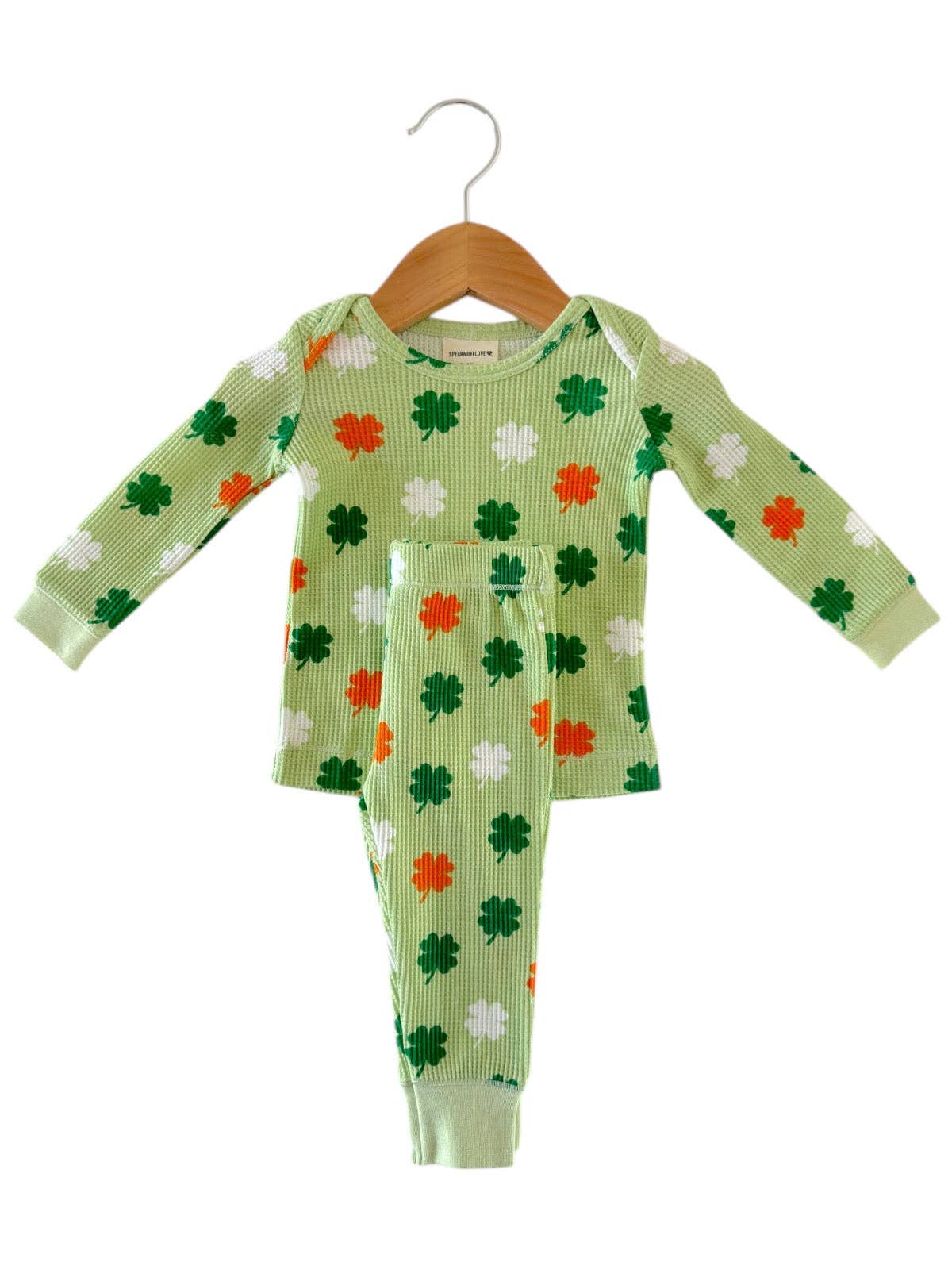 GREEN CLOVER 2 PIECE WAFFLE SET