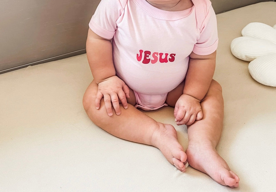 JESUS HAS MY BACK TEE - PINK