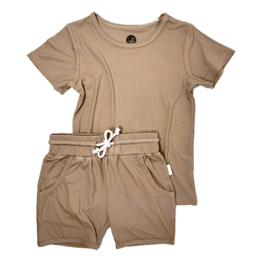 BAMBOO - TWO PIECE RIBBED SET - JAVA