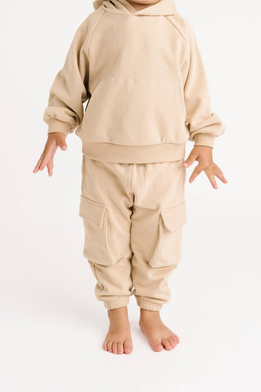 CAMEL CARGO HOODIE SET